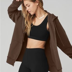 Alo Yoga Everyday Full Zip Hoodie - Espresso